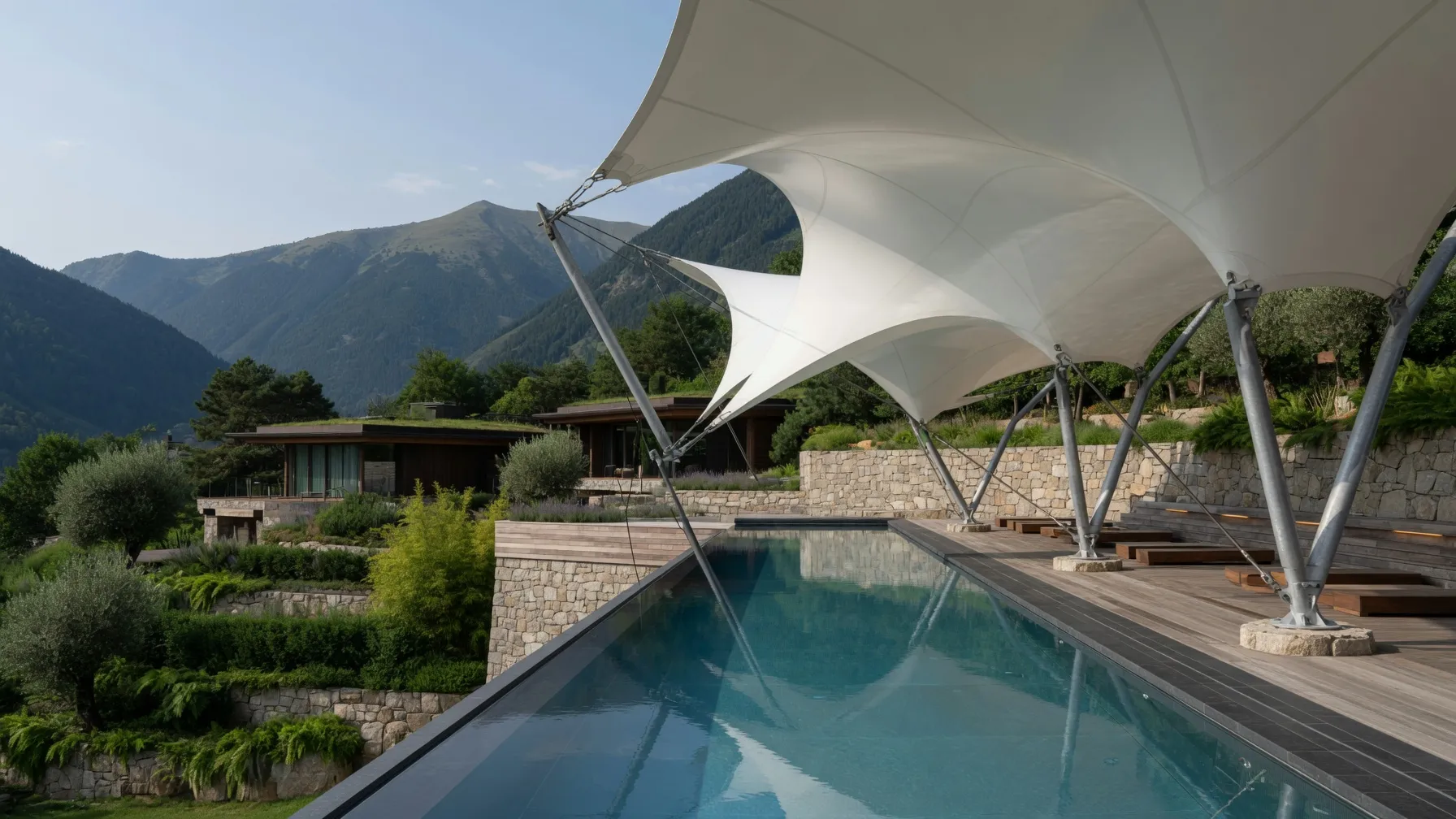 Swimming Pool fabric structure